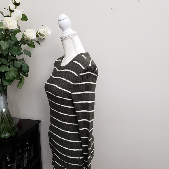 GAP Striped Thermal Henley Tunic Top - Picture 4 of 5